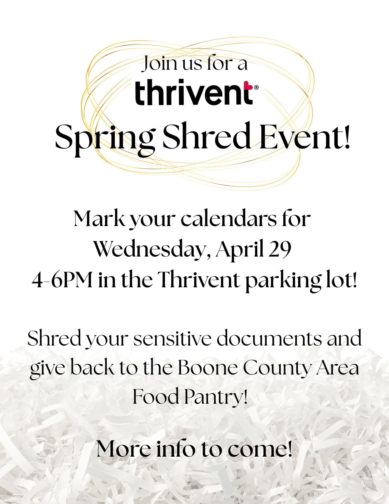 Thrivent Spring Shred Event image