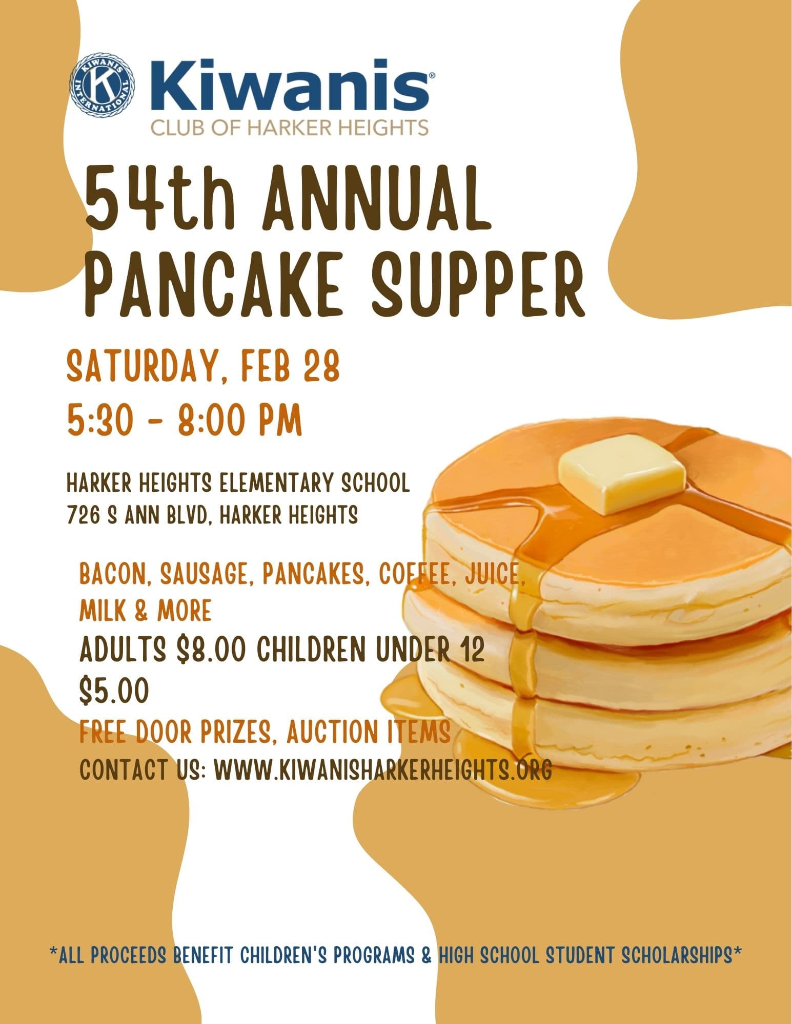 Harker Heights Kiwanis - Pancake Supper Fundraiser image