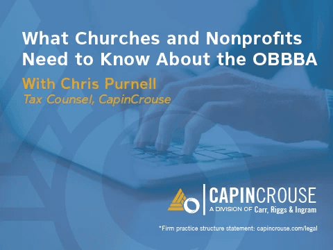 What Churches and Nonprofits Need to Know About the OBBA image