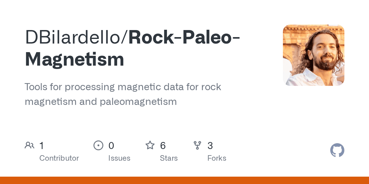 GitHub - DBilardello/Rock-Paleo-Magnetism: Tools for processing magnetic data for rock magnetism and paleomagnetism