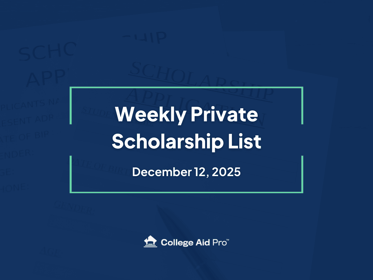 Top 19 Private Scholarship Opportunities for December 15th - 31st, 2025