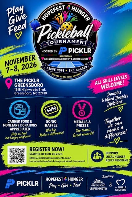 HopeFest 4 Hunger Pickleball Tournament image