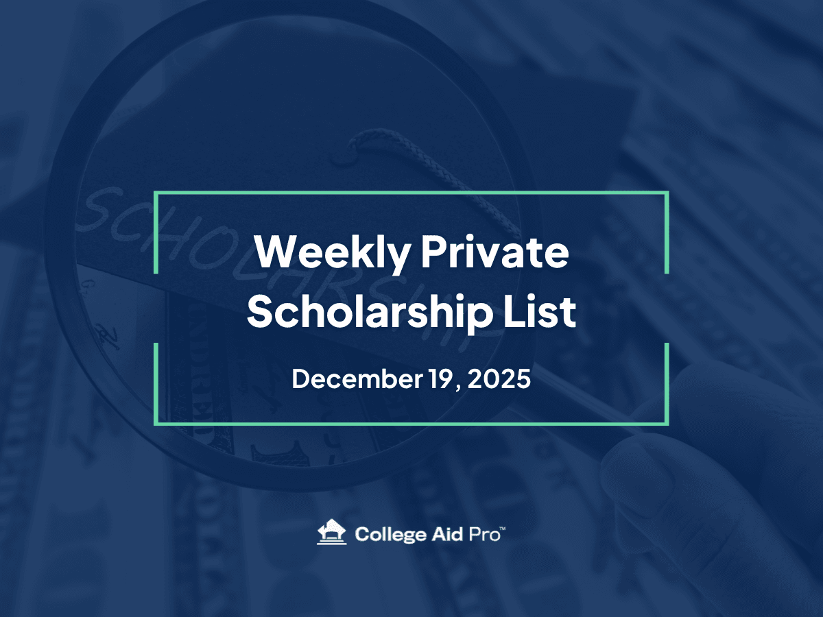 Top 22 Private Scholarship Opportunities for December 31st, 2025 - January 6th, 2026