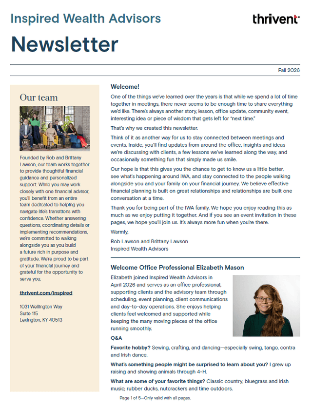 Team Newsletter