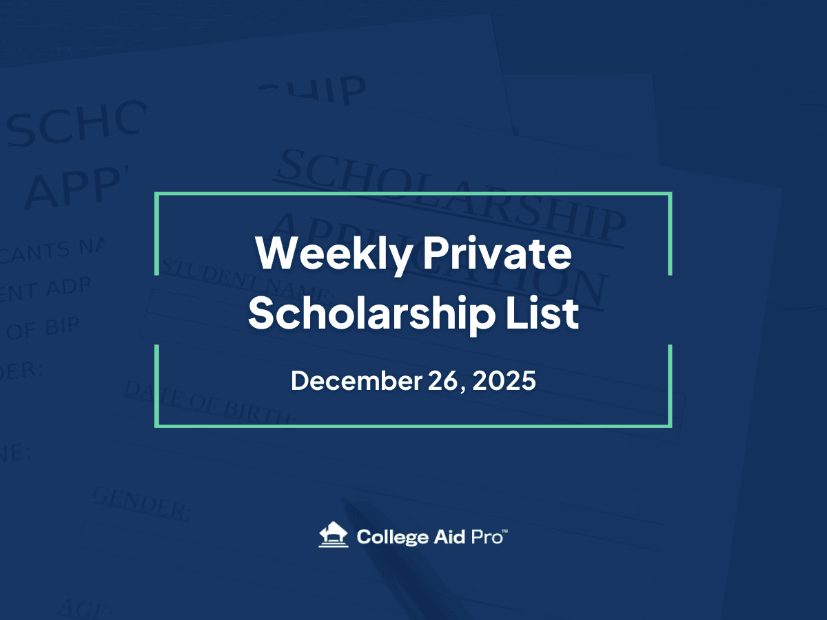 Top 29 Private Scholarship Opportunities for January 6th- 10th, 2026