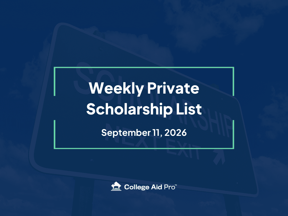 Top 17 Private Scholarship Opportunities for September 16th - September 22nd, 2026