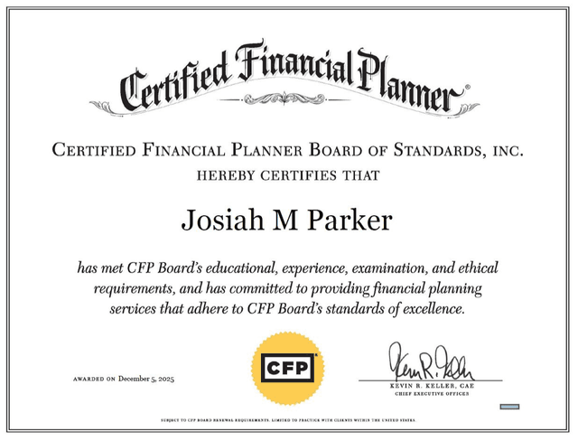 Why I became a CERTIFIED FINANCIAL PLANNER® professional.