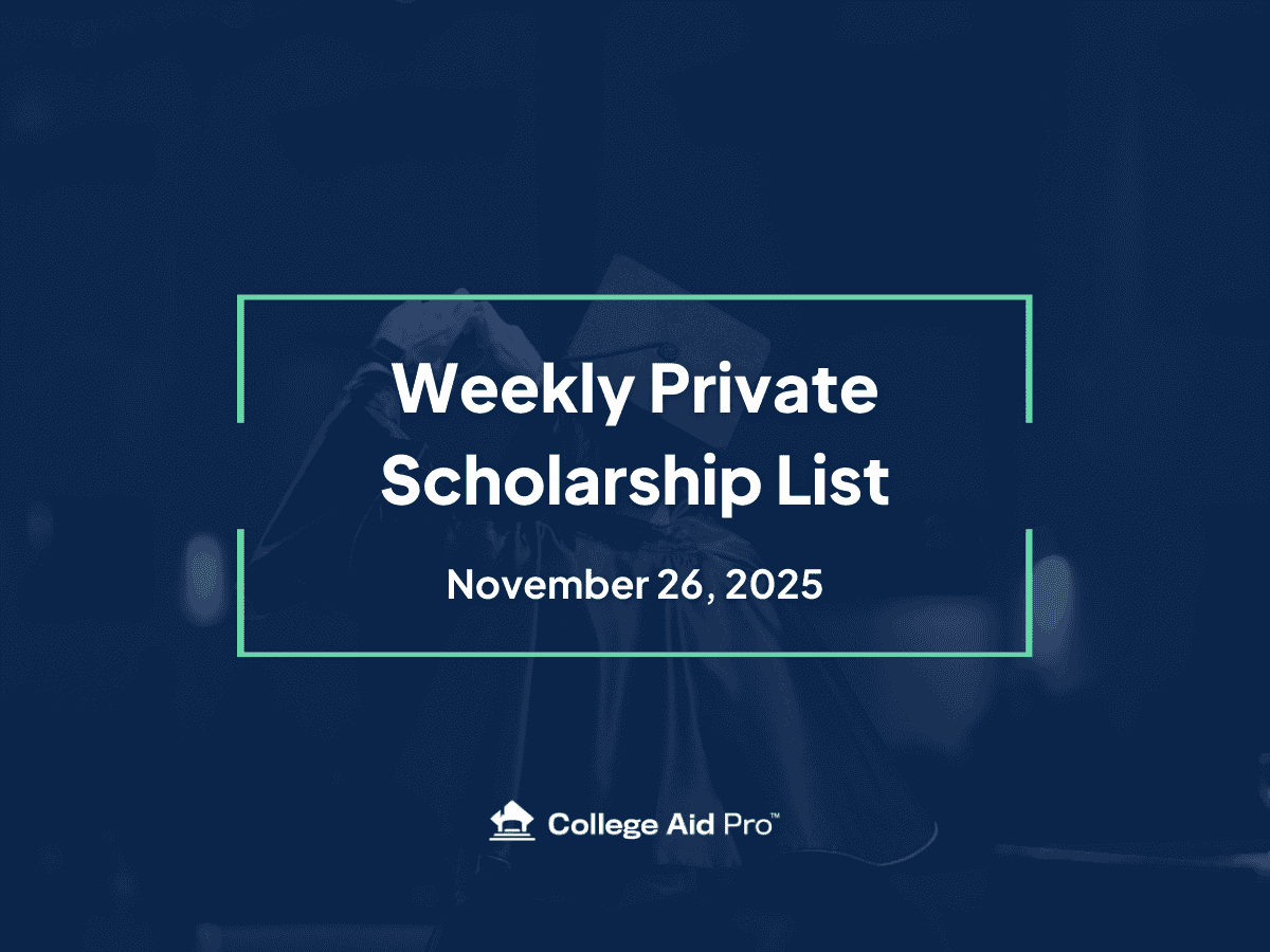 Top 21 Private Scholarship Opportunities for December 1st - 16th, 2025