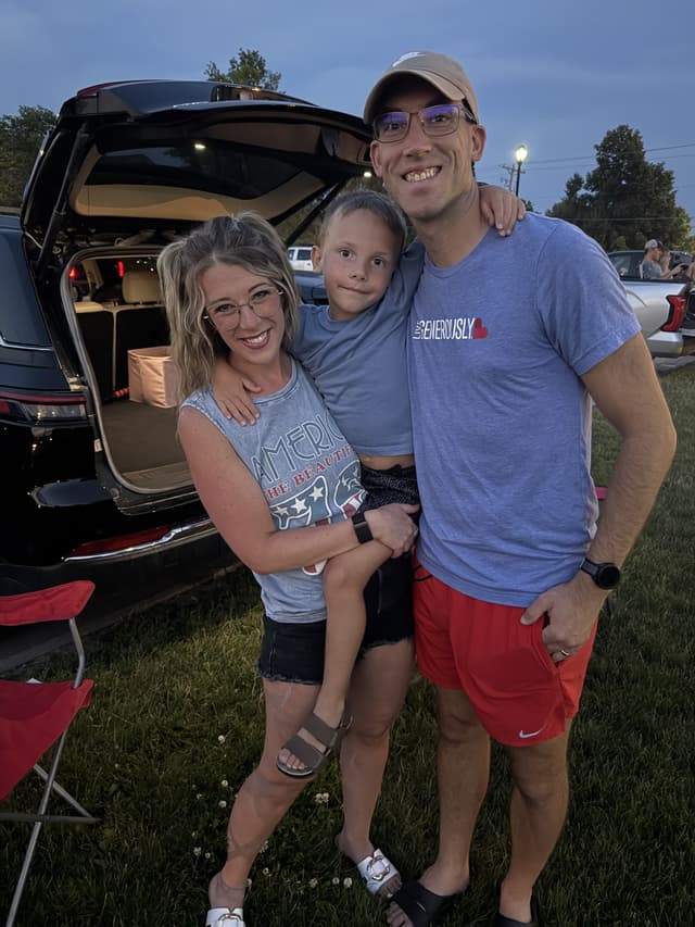 Me, my husband Blaine, and our son Gehrig